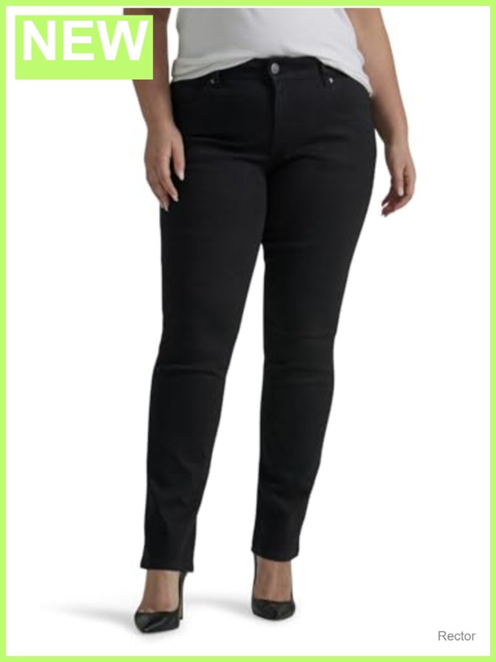 Women's Plus Size Mid Rise Straight Leg Jeans Regular Fit Casual